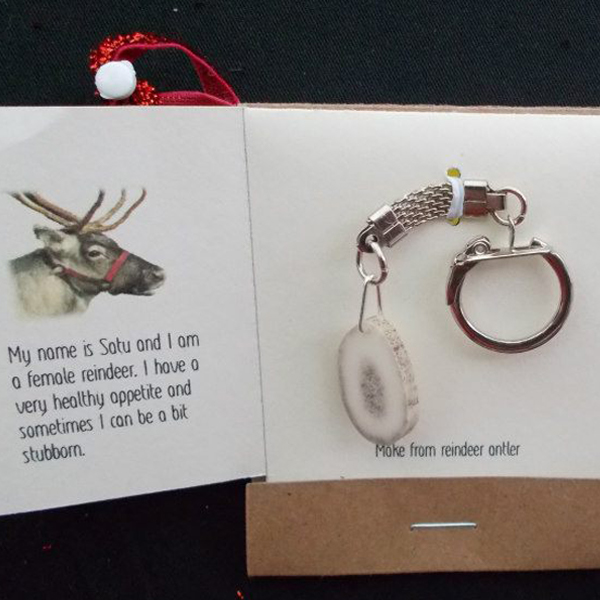 reindeer antler keychain